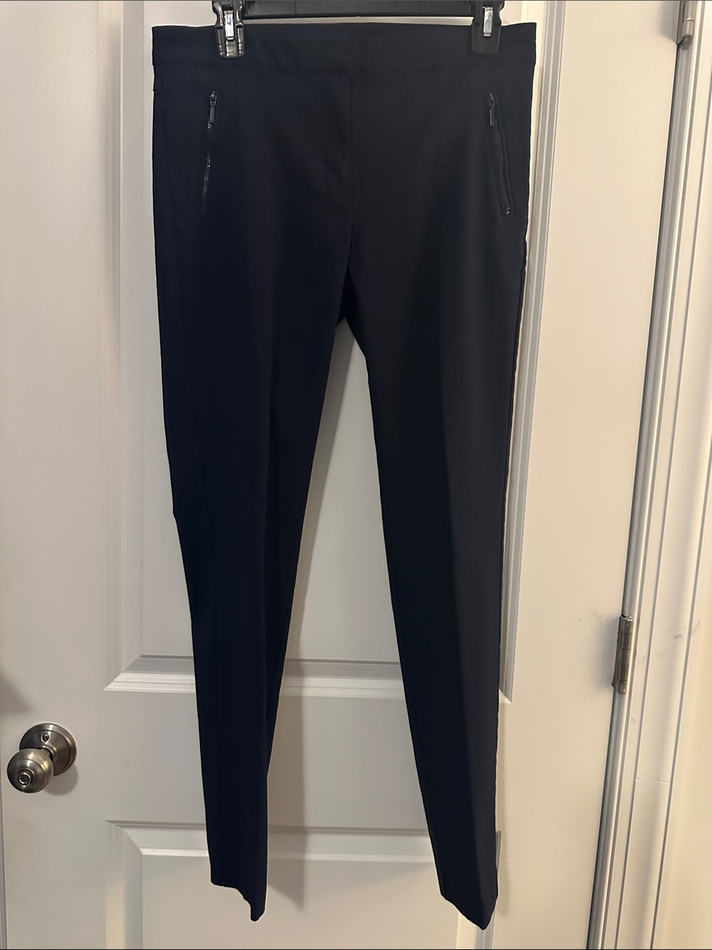 89th & Madison Black Stretch Ponte Slim Ankle Pants